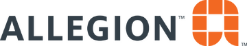 Allegion logo featuring modern design, strong typography, and vibrant colors for security solutions.
