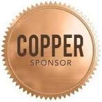 Elegant copper sponsor badge featuring bold text and a prestigious design for recognition.
