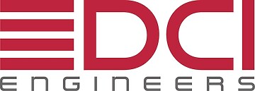 Modern EDC Engineers logo featuring bold red letters and professional design elements.