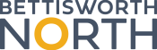 Modern BETTISWORTH NORTH logo featuring clean typography and a vibrant yellow circular accent.