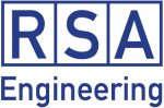RSA Engineering logo featuring bold blue letters in squares, symbolizing professionalism and structure.